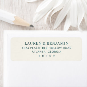 Elegante tealfarbene minimalistische Typografie