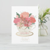 Elegante Teatro Flora Party Einladung (Stehend Vorderseite)