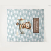 Elegante Teddy Bär Pilot Baby Dusche Wanddekor Wandteppich (Vorderseite (Horizontal))