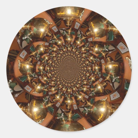 Elegante Teekultur - Vintage Samovars Runder Aufkleber (Vorderseite)