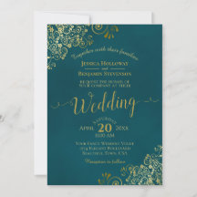 Elegante teelackierte Hochzeit mit goldener Kallig