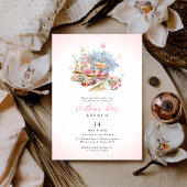 Elegante Teeparty-Blumen-Muttertags-Brunch Einladung