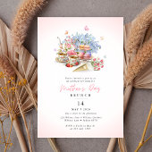 Elegante Teeparty-Blumen-Muttertags-Brunch Einladung