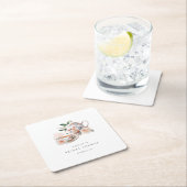 Elegante Teeparty-Hochzeitsdusche Rechteckiger Pappuntersetzer (Vor Ort)