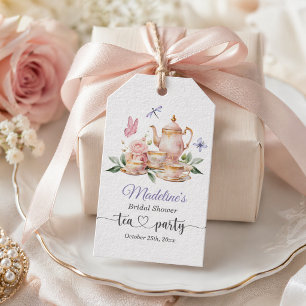 Elegante Teeparty-Schmetterlinge Brautparty  Geschenkanhänger