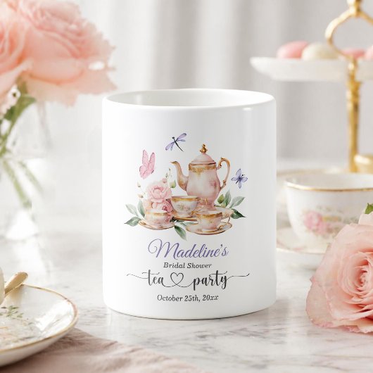 Elegante Teeparty-Schmetterlinge Brautparty Kaffeetasse