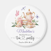 Elegante Teeparty-Schmetterlinge Brautparty Magnet (Vorne)