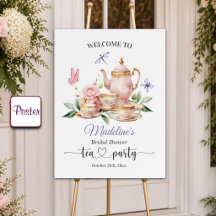Elegante Teeparty-Schmetterlinge Brautparty 