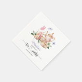 Elegante Teeparty-Schmetterlinge Brautparty  Serviette (Ecke)