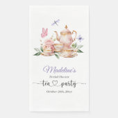 Elegante Teeparty-Schmetterlinge Brautparty Serviette (Vorderseite)