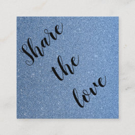 Elegante teilen den blauen Himmel der Liebe Glitze Empfehlungskarte