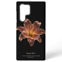 Elegante Telefon-Hülle mit Lilienblüten-Schriftzug