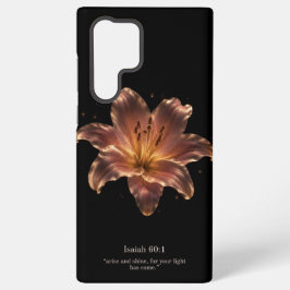 Elegante Telefon-Hülle mit Lilienblüten-Schriftzug Samsung Galaxy Hülle