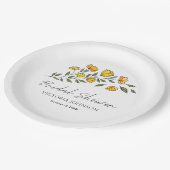 Elegante Teller aus gelbem Brautparty (Schrägansicht)