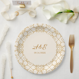 Elegante Teller für Hochzeitspapier und Hochzeitsp