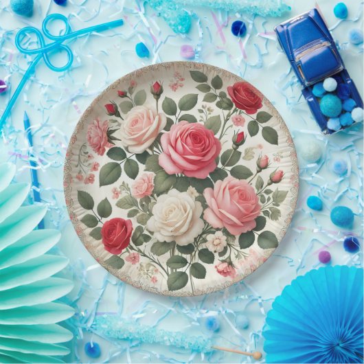 Elegante Teller mit Rose (Party)