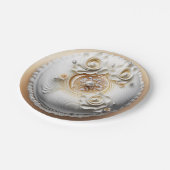 Elegante Teller zum Hochzeitskuchen (Schrägansicht)