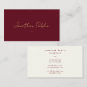 Elegante Template-Imitate Gold Typografy Script-Na Visitenkarte (Vorne/Hinten)