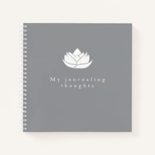 Elegante Template Lotus Blume Journaling Thoughts Notizblock