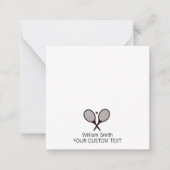 Elegante Tennis Personalisiert Stationery Mitteilungskarte (Vorderseite)