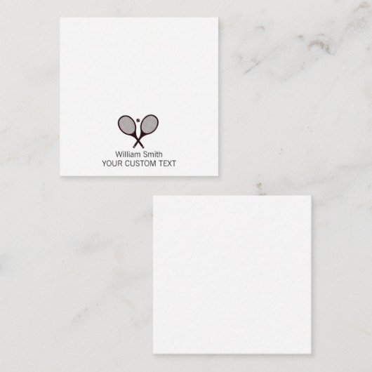 Elegante Tennis Personalisiert Stationery Mitteilungskarte (Vorne/Hinten)