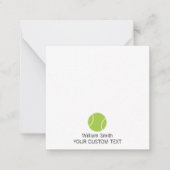Elegante Tennis Personalisiert Stationery Mitteilungskarte (Vorderseite)