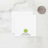 Elegante Tennis Personalisiert Stationery Mitteilungskarte (Vorderseite/Rückseite Beispiel)