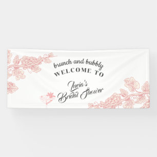 Elegante Tequila-Rosa lustige Bridal Shower Begrüß Banner