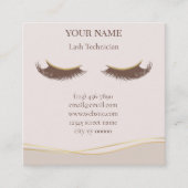 Elegante Termin Karte für Wimperntechnikerinnen (Vorderseite)