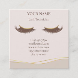 Elegante Termin Karte für Wimperntechnikerinnen