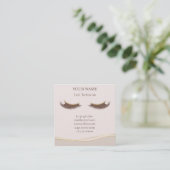 Elegante Termin Karte für Wimperntechnikerinnen (Stehend Vorderseite)