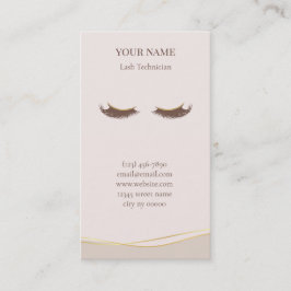 Elegante Termin Karte für Wimperntechnikerinnen