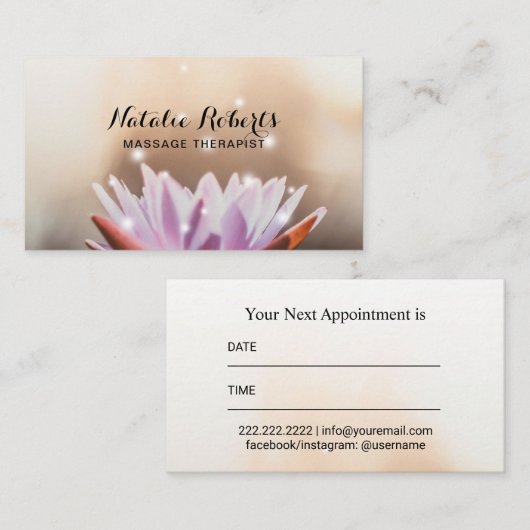 Elegante Terminkarte (Vorne/Hinten)