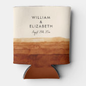 Elegante Terracotta Abstrakte Wüste Personalisiert Dosenkühler (Vorderseite)