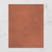 Elegante Terracotta Blätter Budget Wedding Menu (Rückseite)