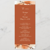 Elegante Terracotta Blumenbeete Menü & Programm (Vorderseite)