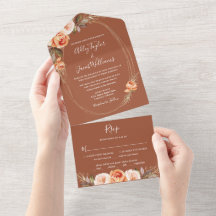 Elegante Terracotta Boho Hochzeit im Herbst