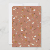 Elegante Terracotta Boho Wildblumen Brautparty Einladung (Rückseite)