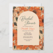 Elegante Terracotta Brautparty Einladung (Vorderseite)