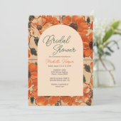 Elegante Terracotta Brautparty Einladung (Stehend Vorderseite)