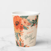 Elegante Terracotta Brautparty Pappbecher (Rückseite)