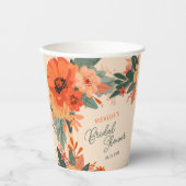 Elegante Terracotta Brautparty Pappbecher (Vorderseite)