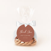 Elegante Terracotta Calligraphy Hochzeit im Herbst Geschenkanhänger