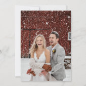 Elegante Terracotta Floral Pine Bough Wedding Foto Einladung (Rückseite)