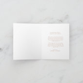 Elegante Terracotta Floral Script Dankeskarte (Innenseite)