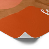 Elegante Terracotta Floral Willkommen bei unserer  Poster (Ecke)