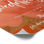 Elegante Terracotta Floral Willkommen bei unserer  Poster (Ecke)