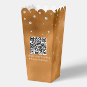Elegante Terracotta Foil & Diamond Wedding Popcorn Geschenkschachtel (Rückseite)