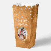 Elegante Terracotta Foil & Diamond Wedding Popcorn Geschenkschachtel (Vorderseite)