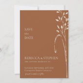 Elegante Terracotta Foto Save the Date Invitati Einladung (Vorderseite)